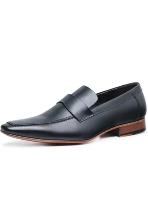 Malbork Sapato Loafer Penny Masculino Em Couro Liso 1312