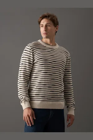 Calvin Klein Tricot Masculino Listras - Off White