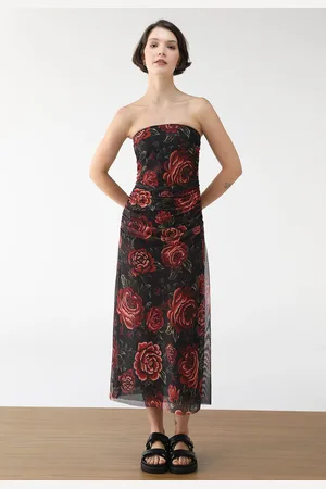 Gentleman Farmer Vestido Tule Midi Flor Rosalia