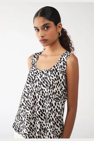 LANCA PERFUME Blusa Evasê Estampada Off-White