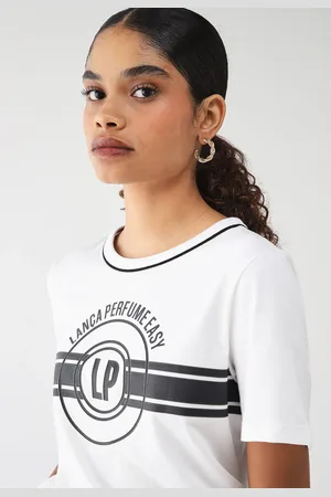 LANCA PERFUME Camiseta Reta Logo Branca