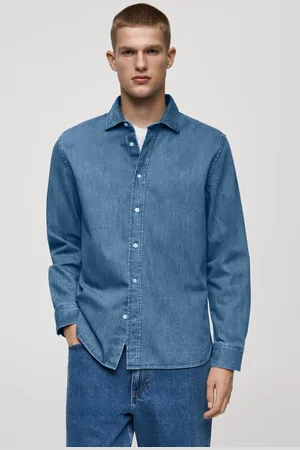 MANGO Camisa Jeans Reta Robin