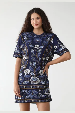 Gentleman Farmer Vestido Curto T Shirt Basico Marcelle Azul-Marinho