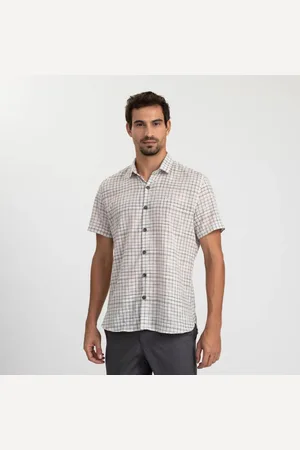 DOCTHOS Camisa Manga Curta Slim Xadrez Exclusivo Camisa Manga Curta Slim Xadrez Exclusivo 002 Pp