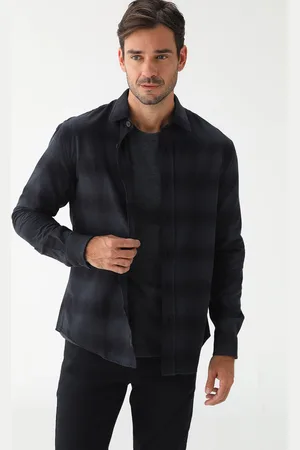 Aramis Camisa Social Slim Xadrez Grafite