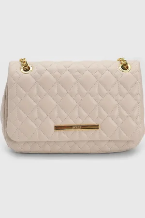 SANTA LOLLA Bolsa Tiracolo Alça Corrente Off-White