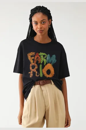 Gentleman Farmer Camiseta Reta Rio Bichos Preta