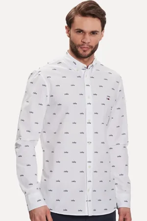 Tommy Hilfiger Camisa Regular College Pop Dobby Branca