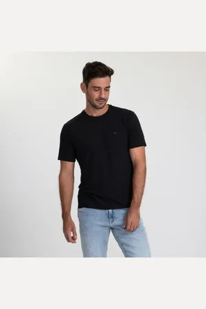 DOCTHOS Camiseta Manga Curta Slim Viscose Flamê Camiseta Manga Curta Slim Viscose Flame 003 Eg