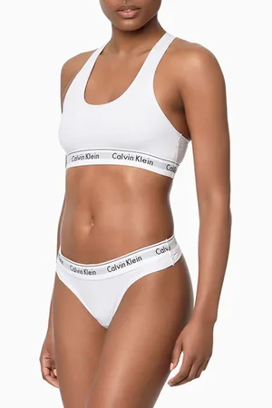 Calvin Klein Calcinha Fio Dental Modern Cotton F3790P Branca