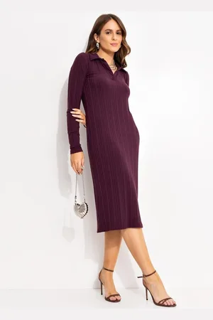 QUINTESS Vestido Feminino Em Malha Texturizada