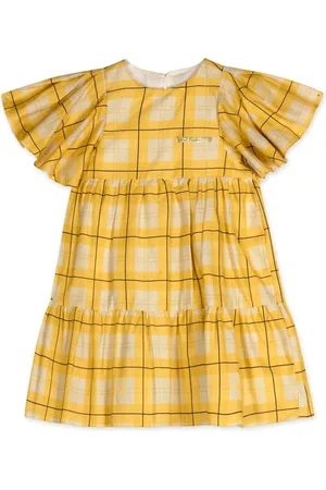 Lilica Ripilica Infantil - Vestido Xadrez Manga Curta Feminino