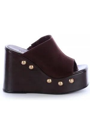 Damannu Shoes Tamanco Anabela Maddy Camurça