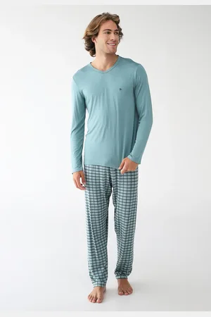 Malwee Conjunto de Pijama Reto Longo Stretch