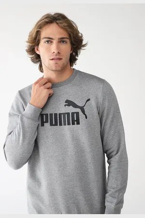 PUMA Blusa de Moletom Flanelada Fechada Logo