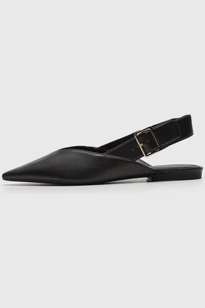 Anacapri Sapatilha Slide Bico Fino Preta