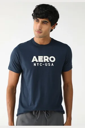 Aeropostale Camiseta Reta Logo Azul-Marinho