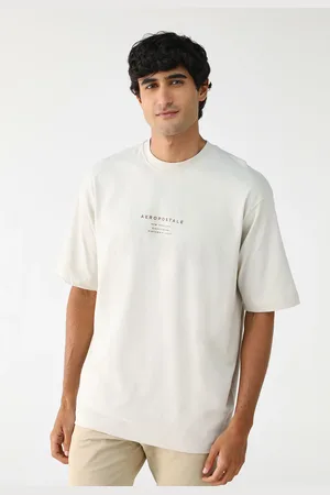 Aeropostale Camiseta Oversized Logo Off-White