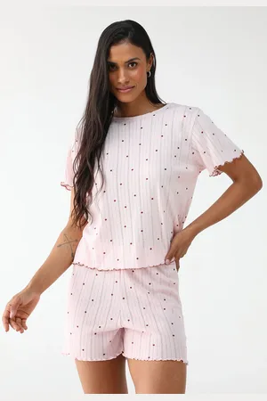 Malwee Conjunto de Pijama Curto Estampa de Poá