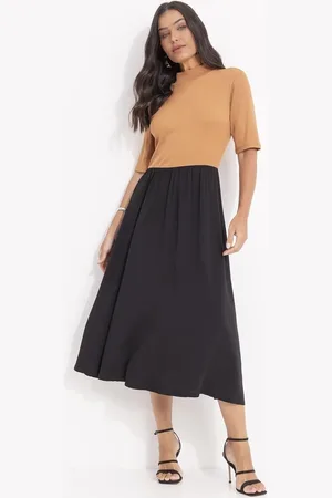 QUINTESS Vestido Feminino Em Viscose Plana
