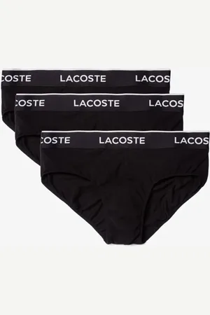 Lacoste Pack de três cuecas masculinas em algodão com cós assinado