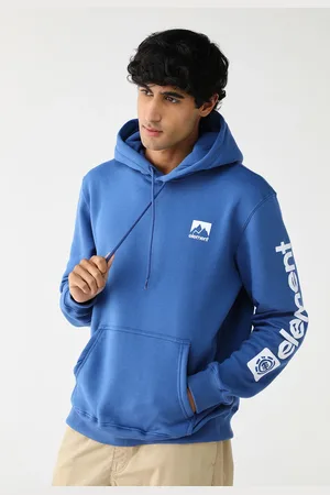 Element Blusa de Moletom Flanelada Fechada Com Capuz Logo