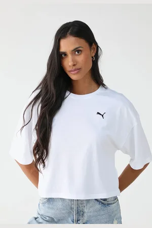 PUMA Camiseta Cropped Wardrobe Branca