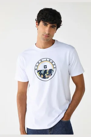 Hang Loose Camiseta Reta Estampada Branca