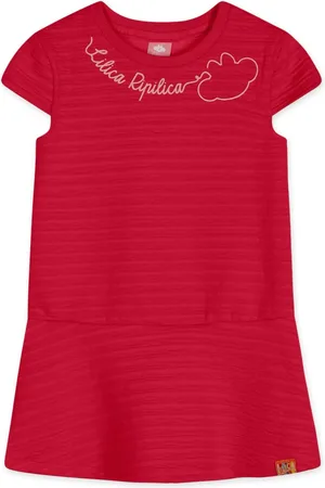 Lilica Ripilica Infantil - Vestido Manga Curta Feminino