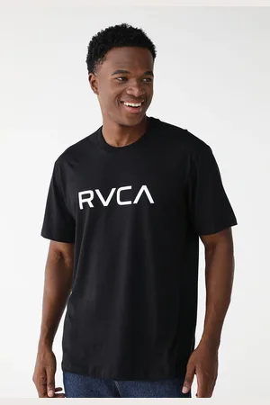 RVCA Camiseta Reta Logo Preta