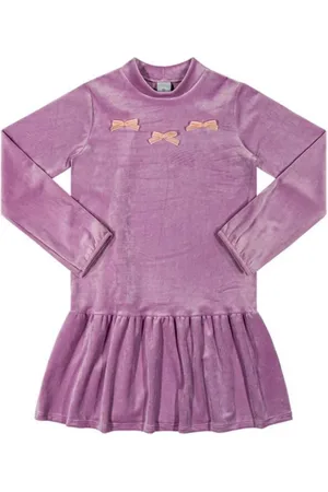 Lecimar Infantil - Vestido Em Veludo Plush 1502349