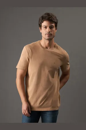 Calvin Klein Camiseta Masculina Monograma Pigmento - Havana