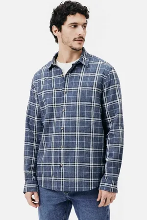 Hering Camisa Masculina Manga Longa Xadrez Em Linho