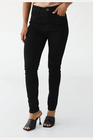Dudalina Calça Sarja Skinny Lisa Preta