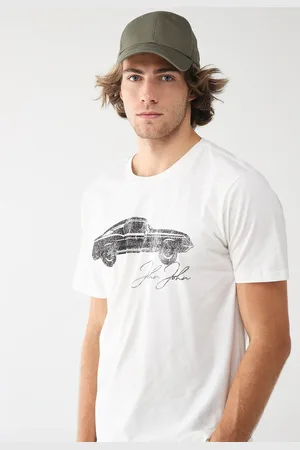 John John Camiseta Reta Estampada Off-White
