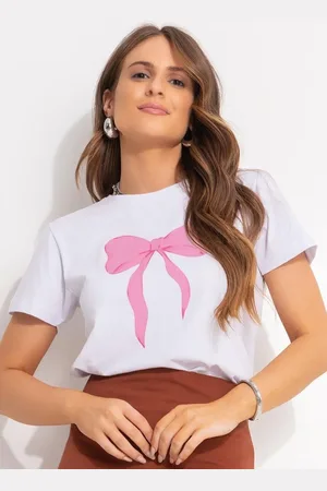 QUINTESS Blusa Feminina Em Malha De Algodão