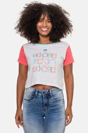 Ecko Camiseta Cropped Branca