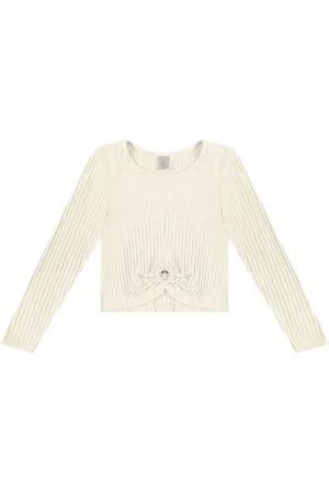 Lecimar Infantil - Blusa Em Canelado Crochê 1703617