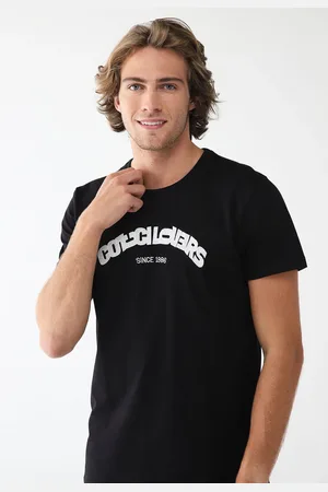 Colcci Camiseta Reta Logo Preta