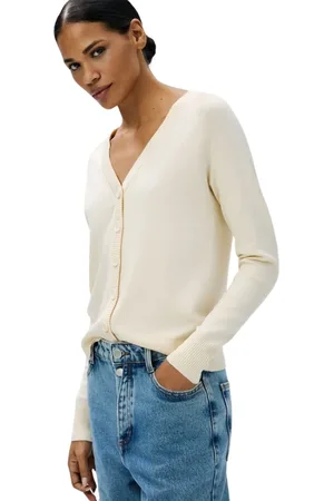 Di Nuevo Cardigan Hering Feminino em Tricô Gola V de Botão