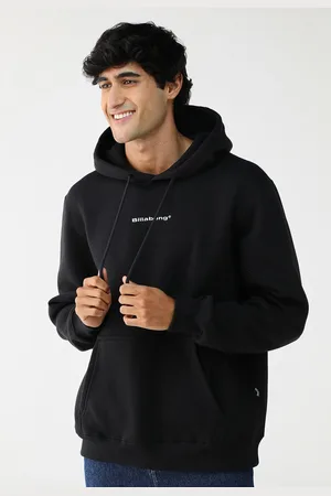 Billabong Blusa de Moletom Flanelada Fechada Com Capuz Logo Preta