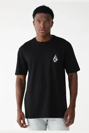Volcom Camiseta Reta Logo Preta