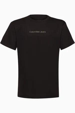 Calvin Klein Infantil - Camiseta Menino Logo Centralizado - Cafe
