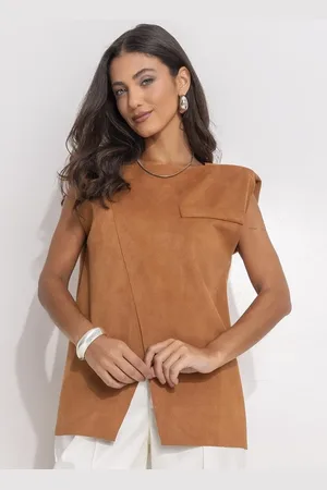 QUINTESS Blusa Feminina Em Malha Suede