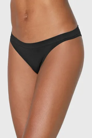 LUPO Calcinha Tanga Loba Sem Costura Preta