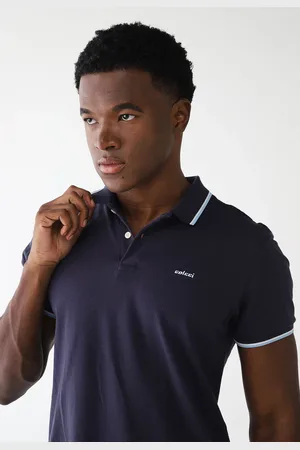 Colcci Camisa Polo Slim Logo Bordado Azul-Marinho