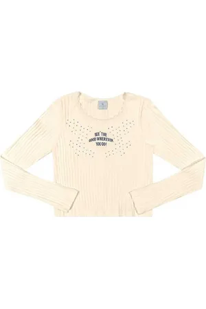 Lecimar Infantil - Blusa Em Canelado Crochê 1601118