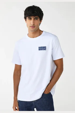 Hang Loose Camiseta Reta Estampada Branca
