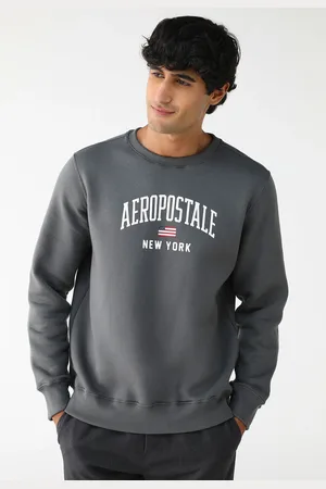 Aeropostale Blusa de Moletom Flanelada Fechada NYC Grafite