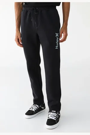 Hurley Calça de Moletom Slim Logo Lateral Preta